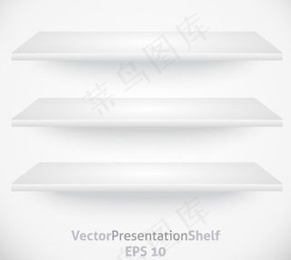 展示层板橱窗矢量素材三