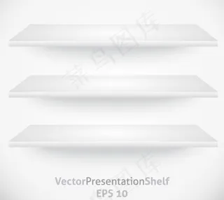 展示层板橱窗矢量素材三