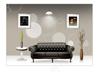 复古风格矢量家具免费下载