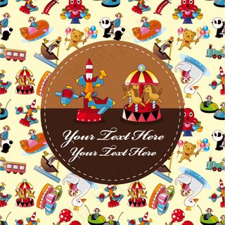 卡通玩具封面矢量素材