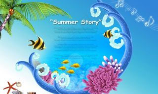 夏日主题 海洋风情海报图片