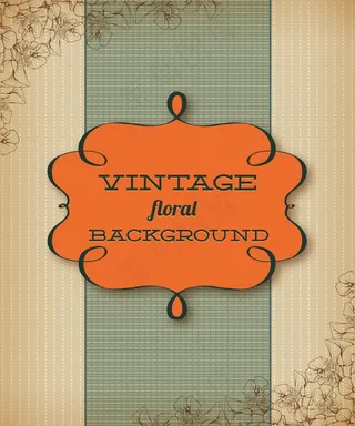 随着春天的花和花架老式的矢量插图