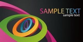 摘要三维圆矢量背景