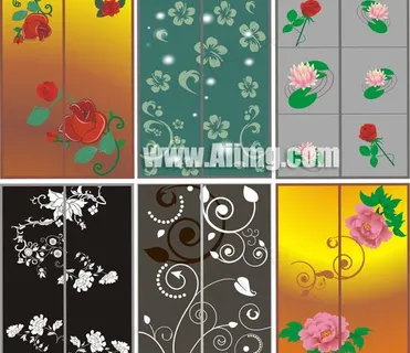 花纹移门图矢量素材