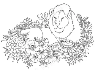 卡通狮子矢量设计