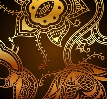 金色欧式梦幻花纹花朵图片 金色欧式梦幻花纹花朵图片