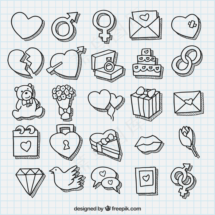 粗略的情人节爱心包