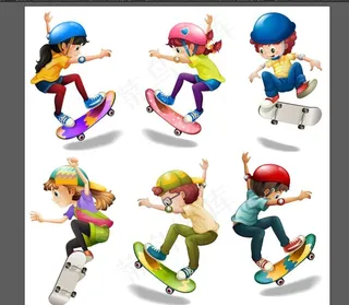 滑板男孩特技
