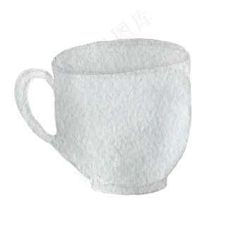 手绘水彩兔子花朵树叶花边png免扣...