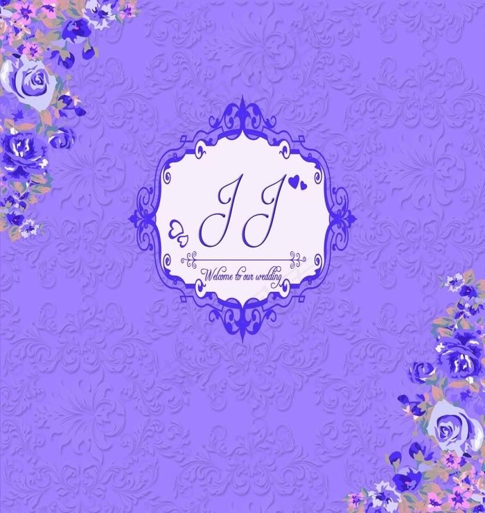 婚礼紫色背景