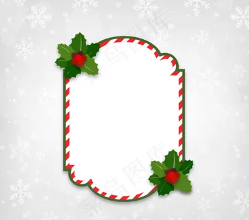 槲寄生装饰边标签 槲寄生装饰边标签