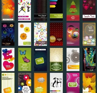 矢量卡片模板图片