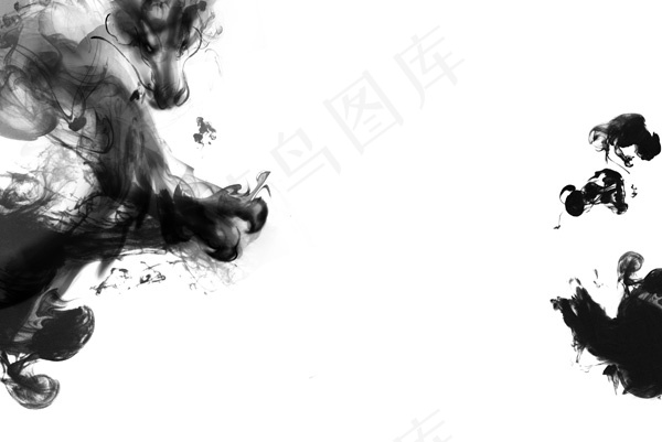 水墨龙形2psd模版下载