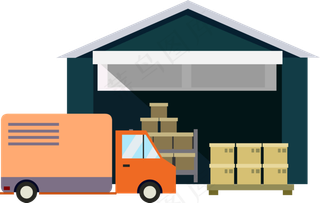 黑红卡通风仓储重地卡通矢量图免抠元素