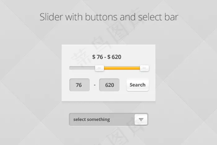筛选设置按钮与搜索框PSD分层素材psd模版下载