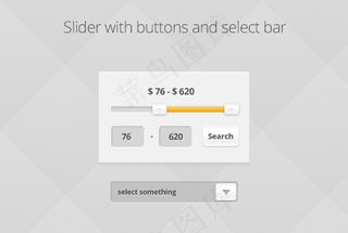 筛选设置按钮与搜索框PSD分层素材