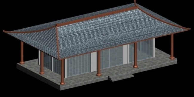 中国风格古代建筑群3D模型