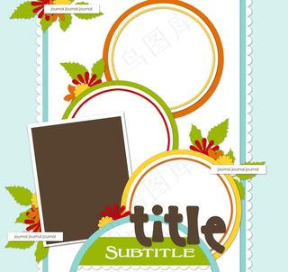 可爱儿童节剪纸拼贴照片模板图片