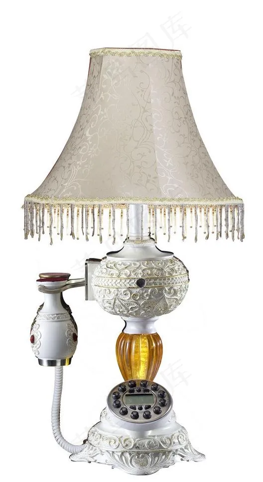 白色欧式台灯图片