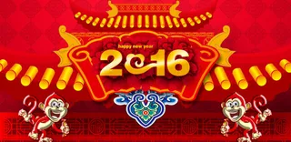 2016猴年年会春节晚会背景图片