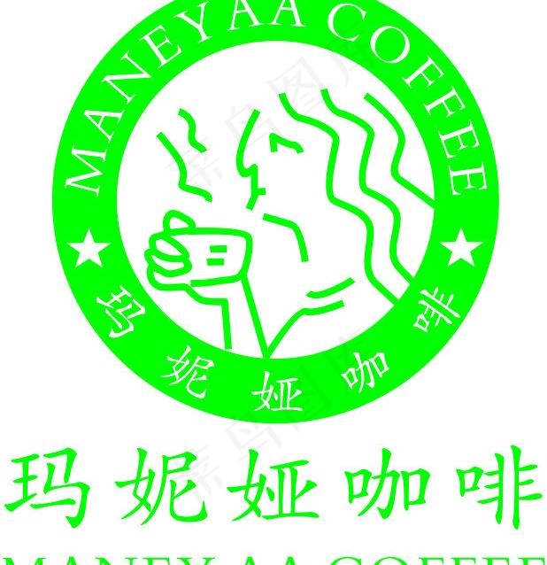 矢量玛妮娅咖啡logo图片cdr矢量模版下载
