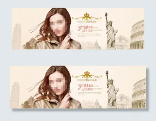 欧美风淘宝女装海报素材下载