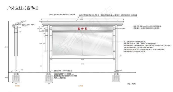 不锈钢宣传栏图片cdr矢量模版下载