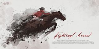 马术比赛人物插画PSD分层素