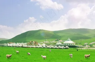 草原蒙古包图片