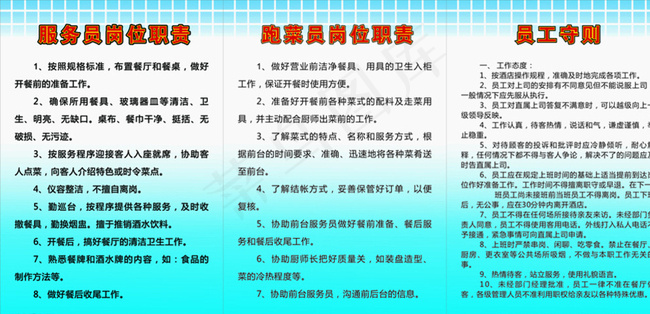 餐饮制度图片cdr矢量模版下载