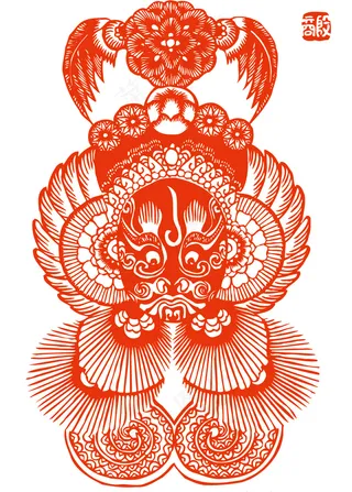 背景墙装饰京剧脸谱介绍剪纸海报素材