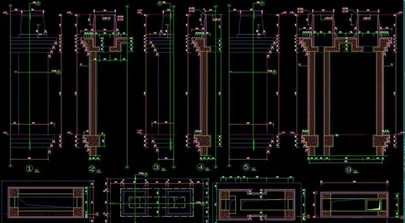 别墅石材装饰 节点详图