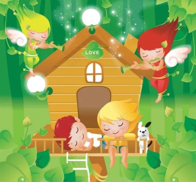 可爱卡通小天使矢量素材ai矢量模版下载