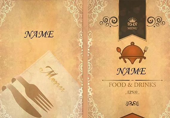 西餐菜谱封面psd模版下载