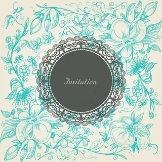 线描花纹背景矢量素材