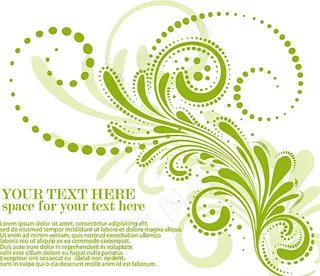 素雅花蔓矢量素材图片