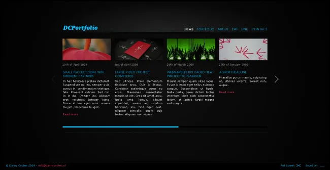 黑色大气网页动画模板