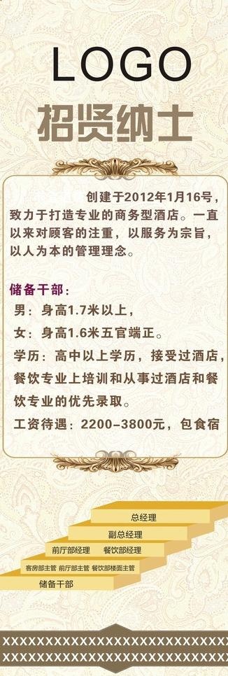 x展架招聘图片cdr矢量模版下载