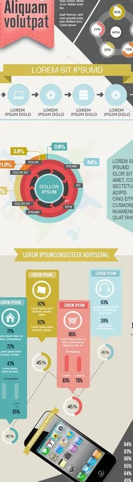 信息图表图片psd模版下载