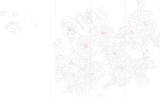 艺术玻璃盛世牡丹玄关