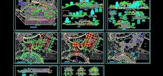 工业区入口广场廊亭施工图