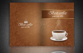 高档咖啡厅画册封面设计矢量素材