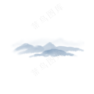 手绘中国风古风水墨山