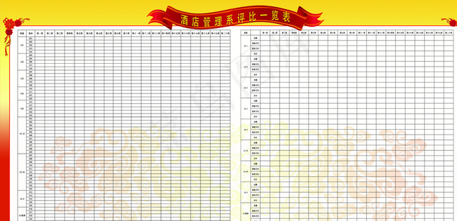 2015年酒店管理系评比一览表图片(6803X3402(DPI:72))psd模版下载