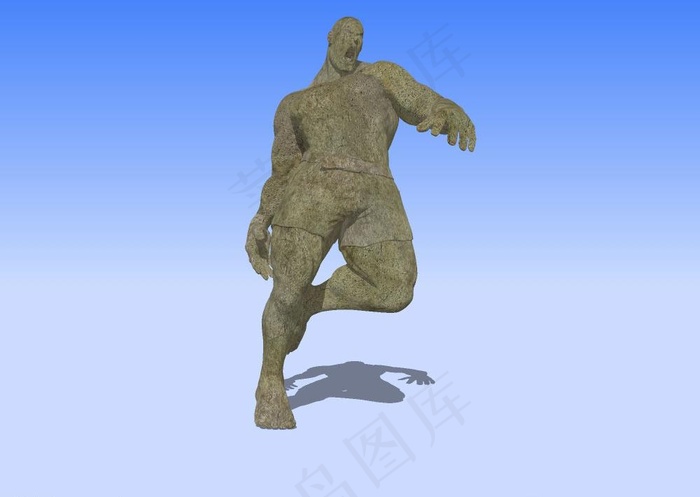 石雕猛男3D裸模