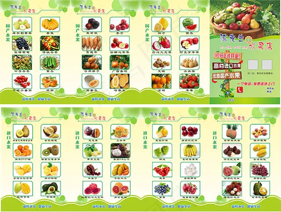 水果宣传单折页cdr矢量模版下载