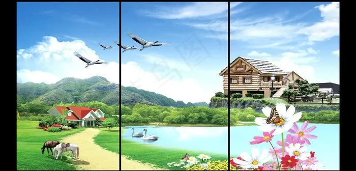 移门图片(4189X2246(DPI:300))psd模版下载