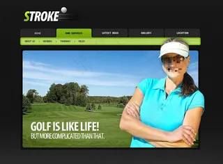 高尔夫球场flash动画模板