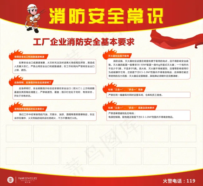 消防知识宣传栏图片cdr矢量模版下载