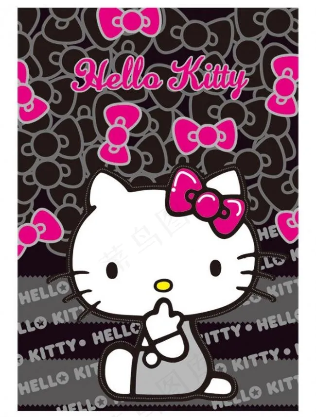 卡通kitty图片psd模版下载